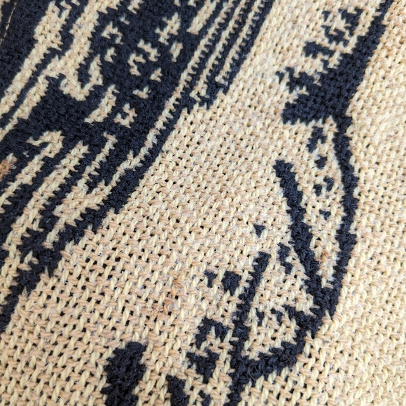 Sugar Street Weavers tapestry safari animals oversized sweater vintage unisex - Picture 8 of 10